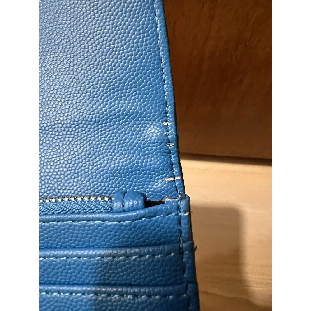 Steve Madden BWren Card Holder Wallet In‎ Royal Cobalt Blue Keychain ID Case